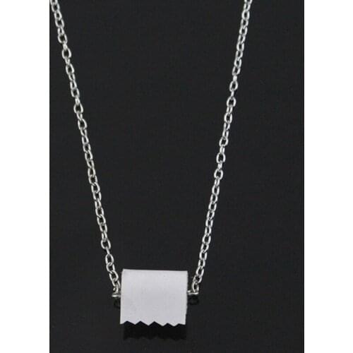 HOT TOILET PAPER Roll Necklace Alloy Link Chain Handmade Necklace Hot Sale 2020