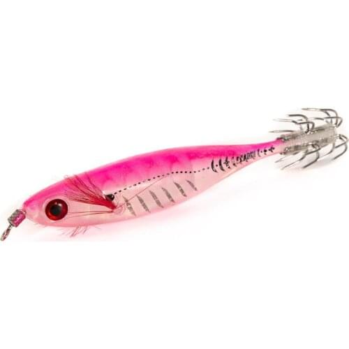 Artificial Jigging Lure Octopus Bait Fishing Lure Hard Bait Fake Shrimp Wood Bait Fishing Wobbler Squid