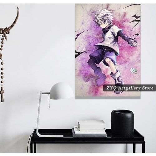 Killua Zoldyck Poster Hunter x Hunter Print Anime Poster Watercolor Art HxH Decoration Unique Art Anime Gift