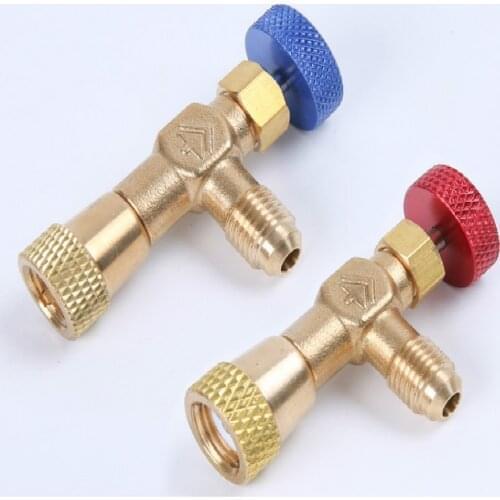 High Quality refrigerant tool retention control valve R410A R22 R407C,Air conditioning charging valve spare parts 1PC UNIT