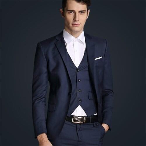 Custom Made Classic Men Suits For Wedding 3Pieces(Jacket+Pant+Vest+Tie) Terno Masculino Groom Notch Lapel Blazer 825