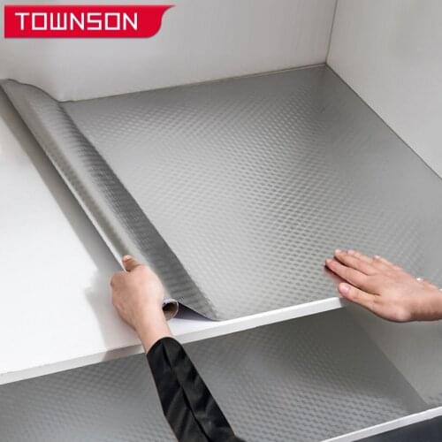 1m Kitchen Oil Stickers Kitchen Oil-proof Waterproof Stickers Cabinet Wall Sticker Aluminum Foil Wallpaper Kitchen accessories