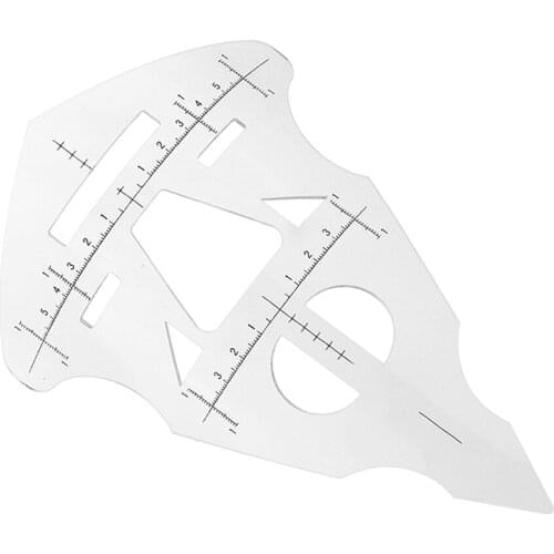 Reusable Plastic Face Eyebrow Measuring Shaper Ruler Lip Tattoo Stencil Measure Permanent Makeup Tool