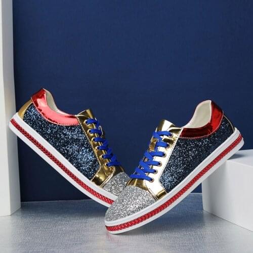 2021 Fashion Blue Breathable Flat Mens Shoes Summer Shiny Casual Sneakeres Mens Luxury Comfortable Couple Shoes Calzado Hombre