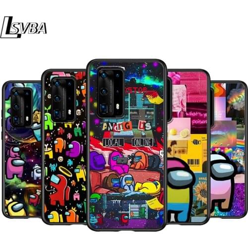 Cartoon man in Space For Huawei P Smasrt 2018 2019 2020 2021 Smart S/Z Smart Plus Smart Pro Black Soft Cover Phone Case
