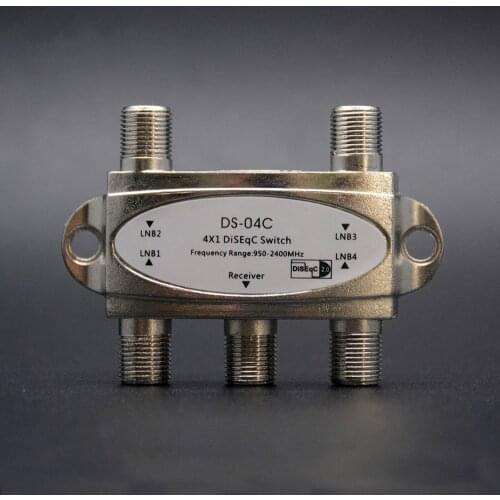 New Hot Wideband 4x1 DiSEqC 2.0 Model 4x1 Premium Satellite Switch FTA Dish LNB High Isolation Switch for Satellite Receiver