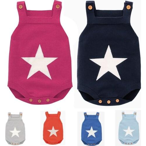 Toddler Baby Boys Girl Sleeveless Knitting Romper Spring Autumn Infant Baby Boys Girls Knitting Jumpsuit Baby Girls Clothes