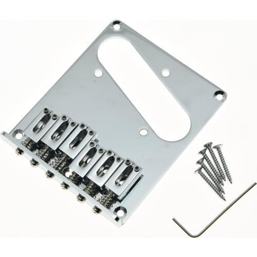 KAISH Single Bridge Guitar Bridge for TL Guitar Chrome