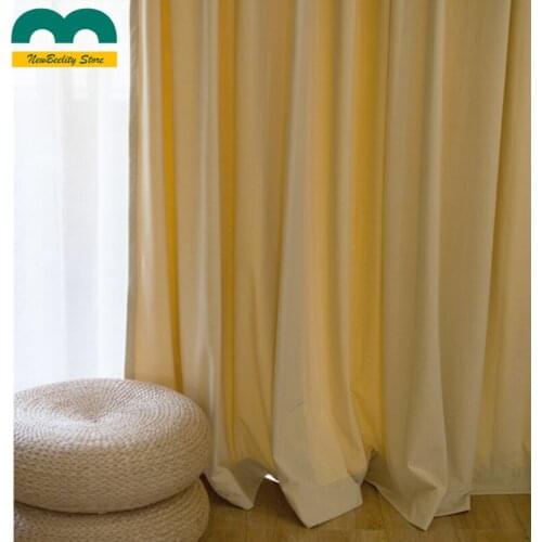 Inimalist Morandi Velvet Velvet Solid Color Curtains for Living Room Bedroom Balcony French Window Curtain Finished High-end