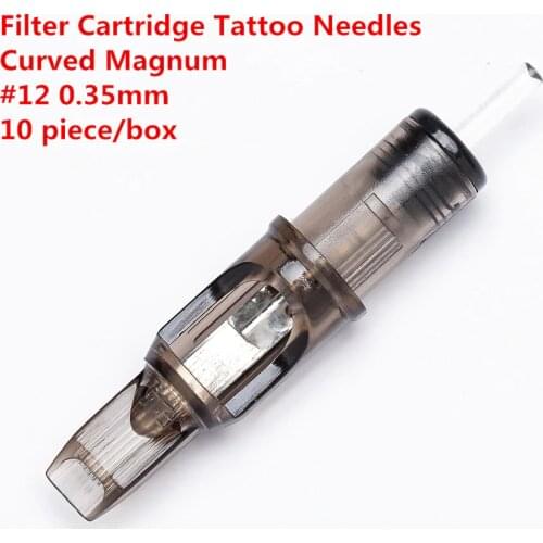 Original Filter Cartridge Tattoo Needles Curved Magnum #12 0.35mm #10 0.30mm for Cartridge Tattoo Machine Tattoo Grip 10pcs/lot