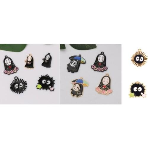 100 pcs cartoon No Face Necklace/Bracelet/Earrings Pendants DIY Jewelry Making Accessories