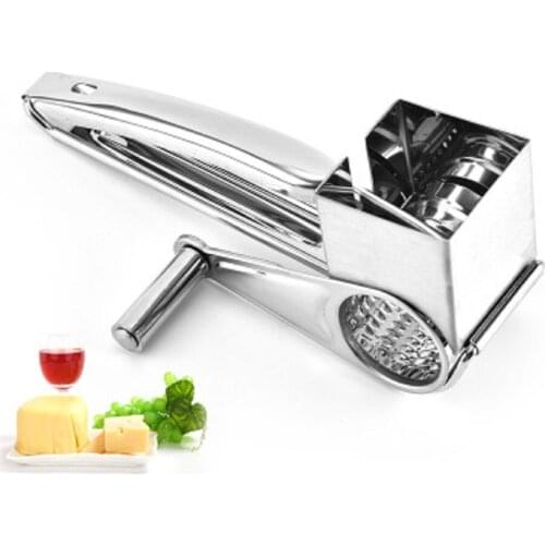 Manual Whirling Cheese Grater Butter Milling Stainless Steel Hand Rotary Blades Vegetable Grinder Kitchen Breakfast Cutting Tool