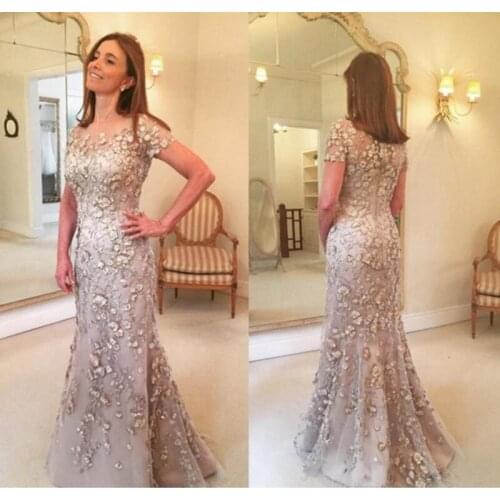 Mermaid-Paillette-Pearls-Tip-Wedding-Mother-The-Bride-Evening-Long-dresses-Formal