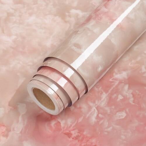 PVC Self-adhesive Home Decoration Stickers & Posters Pure Color Waterproof Kitchen Cabinets Stickers Decorative Bathroom