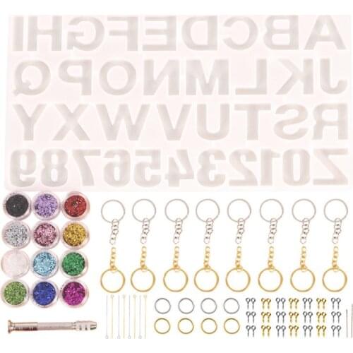 DIY Crystal Epoxy Resin Mold Capital Letters Ornament Pendant Casting Mould Handmade Crafts Jewelry Making Tool