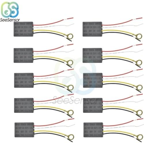 10Pcs AC 220V Lamp Touch Switch Electrical Equipment Table Light Parts On/off 1 Way Touch Control Sensor Bulb Lamp Switch