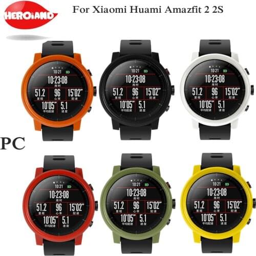 PC band protective case cover for xiaomi huami amazfit 2 2S stratos colorful smart watchband hard plastic shell Slim Frame new