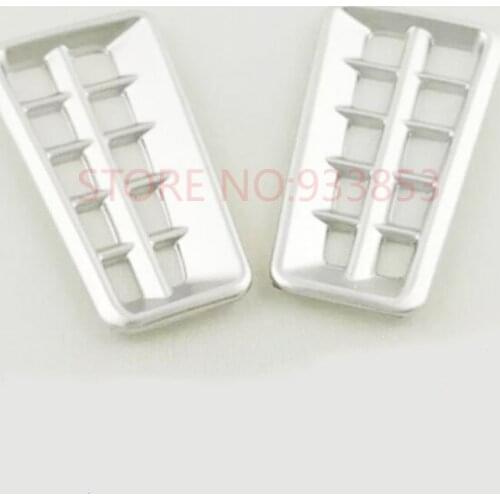 2pcs ABS Chrome Interior Front Upper Outlet Air Vent Outlet Cover Trim For RAV4 2016 2017