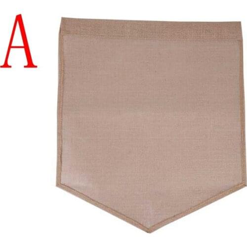 20pcs/lot Fast shipping DIY Jute Burlap Garden Flags Liene Yard Hanging Flag House Decoration Fairy Garden Flag