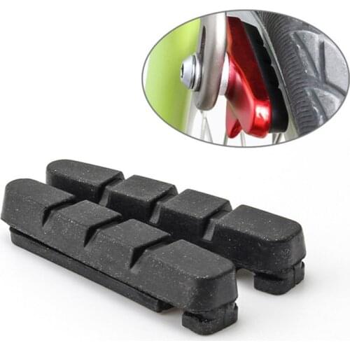 2 pcs/Pair Bicycle V-Brake Pads Drawer Type Brake Rubber Block Fits Most MTB Road Wear-resistant Replaceable Folding Bike