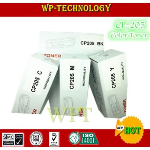4pcs High Quality color toner cartridges suit for CP-205 series , CP205 BK C M Y suit for FUJI Xerox CP105b CP205W