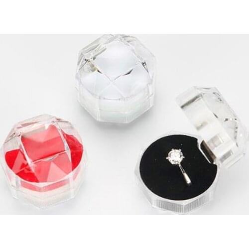 Brand New Acrylic Crystal Jewelry Boxes Transparent High Quality Ring Earrings Display & Packing Cases Jewelry Gift Storage Box