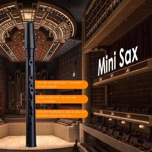 Alto Mouthpiece Mini Bb Sax Pocket Saxophone with 5 Reeds Woodwind Instruments Mini Saxophone Portable Little Saxophone