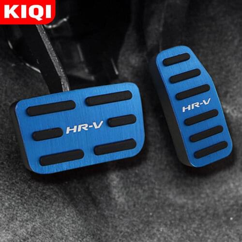 KIQI AT Car Pedals for Honda HRV HR-V 2014 2015 2016 2017 2018 2019 2020 Accessories Aluminous Alloy Brake Gas Pedal Cover