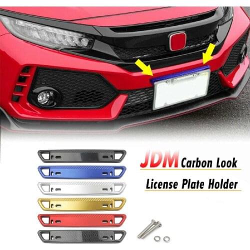 Automobiles Front Number License Plate Holder Mounting Bumper Frame Relocate Bracket Adjustable ABS Exterior Accessories