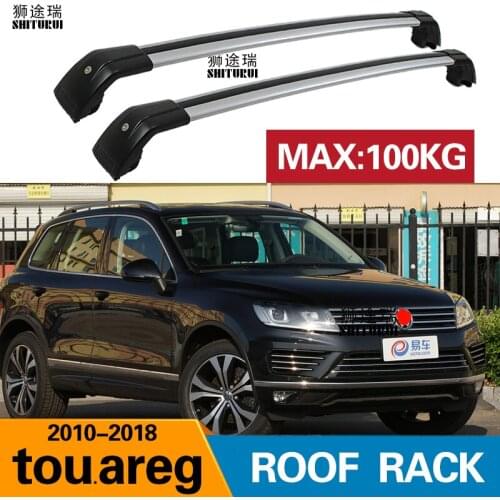 2Pcs Roof bars For VOLKWAGEN Touareg 5-dr SUV, 2010-2018 Aluminum Alloy Side Bars Cross Rails Roof Rack Luggage CUV SUV rack