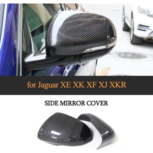 Side mirror cover for For Jaguar XE XK XF XJ XKR 2010-2018 carbon fiber both Replacement Add On
