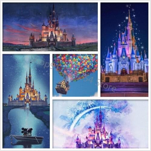 Disney Castle Wall Art Diamond Painting Disney Castle Wall Decoration Gift Diamond Embroidery Mosaic Picture Cross Stitch Kit