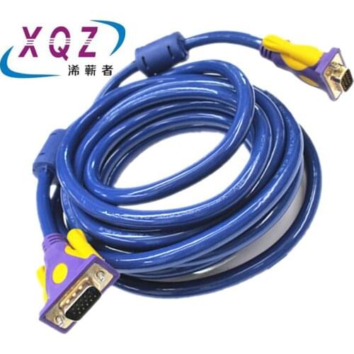 VGA cable 3+9 computer cable VGA male to male HD15pin For LCD CRT PROJECTOR PC Laptop Monitor copper 1.5m3m5m10m15m20m