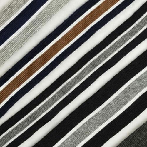 Quality 5M 2.5cm Grey Black 100%mecerized cotton Elastic webbings Striped soft ribbon for sports casual wear garment accessories
