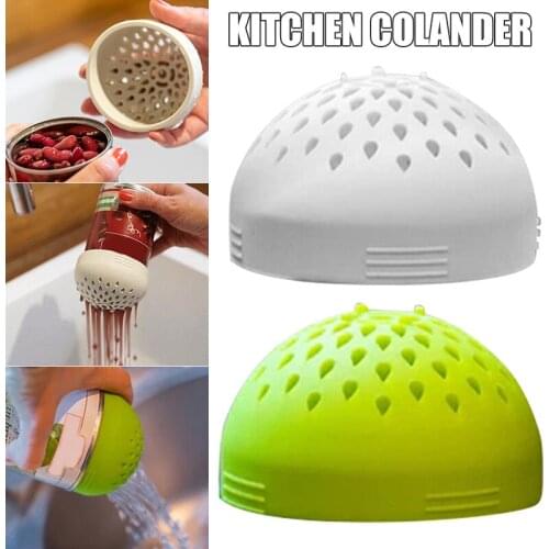 Multi-use Portable Micro Kitchen Colander Can Drainer Lid Fast Fuss-free Cooking Food Grade Silicone Dishwasher Safe RE