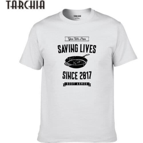 TARCHIA T Homme Summer 2021 T-Shirts Male Plus Short Sleeve Shirt Top Tee Boy Brand T Shirt Men Tee New Fashion Saving Lives