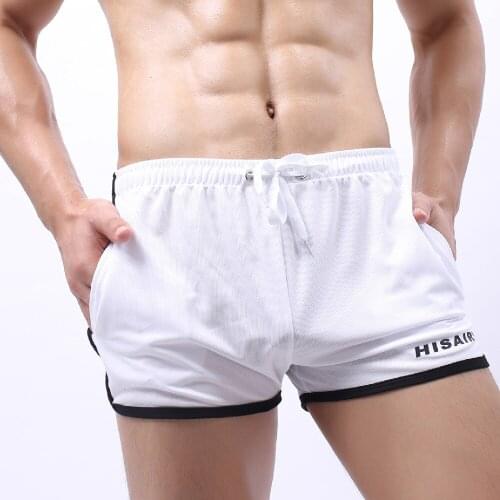 Mens Casual Shorts Mesh Breathable Pocket Trousers Sports Workout Shorts Pants Pantalones Jogging Running Trunks Sweatshorts