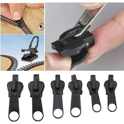 6/4PCS Universal Instant Fix Zipper Repair Kit Replacement Zip Slider Teeth Rescue New Design Zippers Sewing Clothes