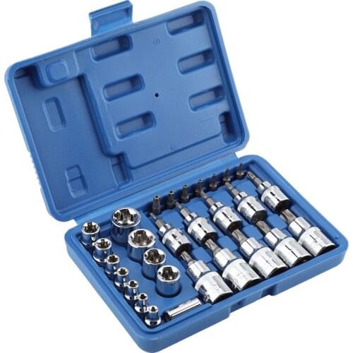 29Pcs/Set Hard Steel Star Socket Tool Set Mechanical Repair Tool Socket Adapter Bit Adapter Repairing Tools