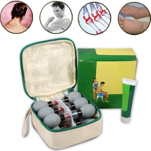 8/12/18pcs Vacuum Cupping Set Magnetic Therapy Acupressure Suction Cup Acupuncture Moxibustion Massage Jar for Health Care