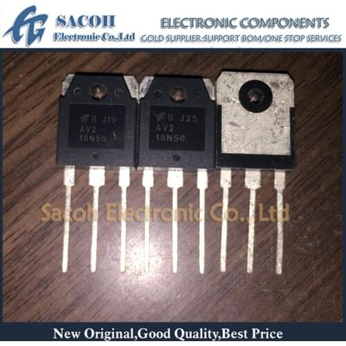 New Original 10PCS/Lot FQA18N50AV2 AV218N50 18N50 or FQA18N50 FQA18N50V2 or SVF18N50PN SVF18N50 TO-3P 18A 500V Power MOSFET