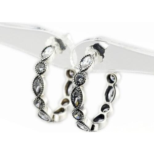 Alluring Brilliant Marquis Earring 925 Sterling Silver Clear CZ Earrings For Women Wedding Party Gift DIY Jewelry boucles