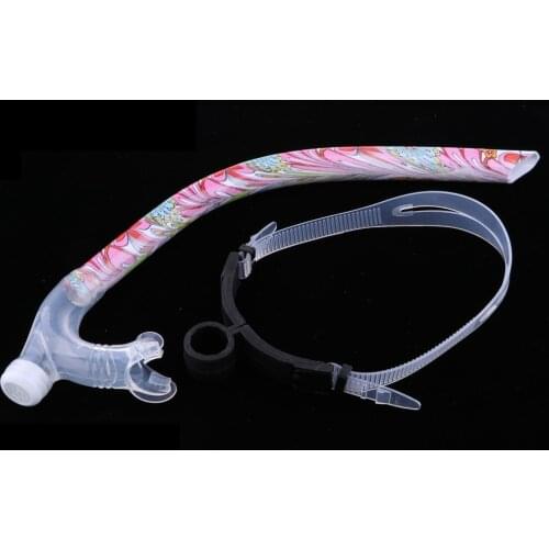 Swim Snorkel - Swim Snorkel Training - Comfortable Silicone Mouthpiece & One-way Purge Valve -Center Mount Design