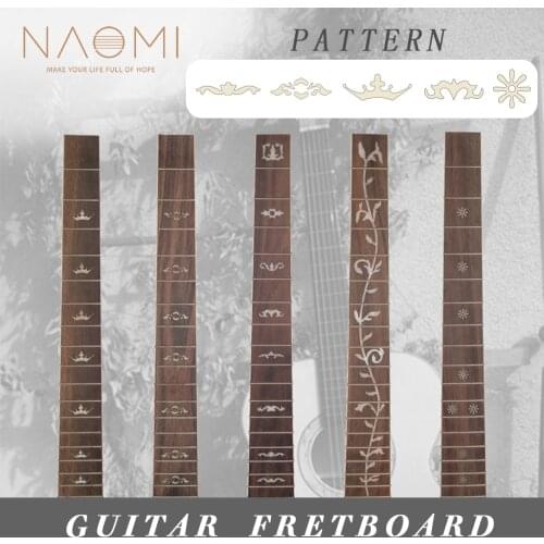 NAOMI 41 Inch Guitar Fretboard 20 Frets Rosewood/ Maple Fingerboard W/ Pearl Shell Inlay Guitar Parts Accessories Replacement