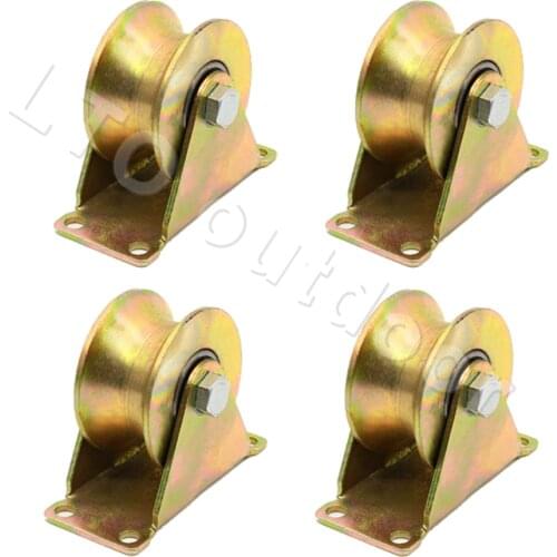 1PCS V-Type/U-Type Wheel, Heavy Duty Rigid Caster For Inverted Track Sliding Gate Industrial Machine Wire Rope Rail