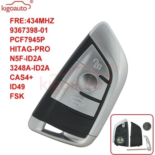 Kigoauto 9367398-01 Smart key 3 button 434Mhz for BMW X5 X6