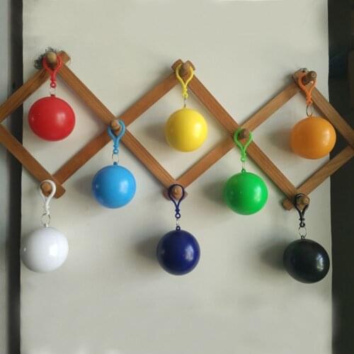 Unisex Raincoat Disposable Rain Jacket Poncho Rainwear Keyring Ball Practical