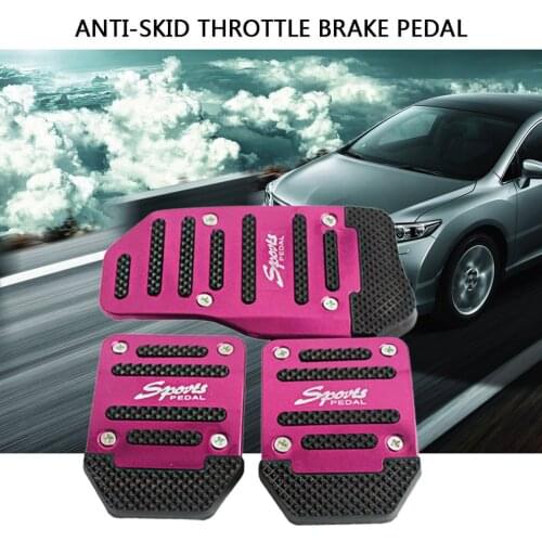 1Set Universal Aluminum Manual Transmission Car Non-slip Pedal Manual Car Brake Clutch Accelerator Alloy Antiskid Foot Tread