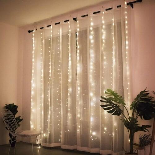 Remote Control USB Power Curtain Fairy Lights Christmas Garland Lights led wedding party christmas for cortinas habitacion