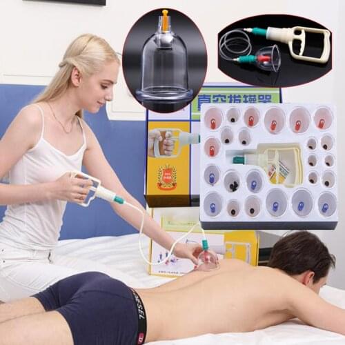 12set-32set Vacuum Cupping Body Massager Chinese Cupping Set cupping therapy set glass Vacuum Cans Ventouse Anti Cellulite